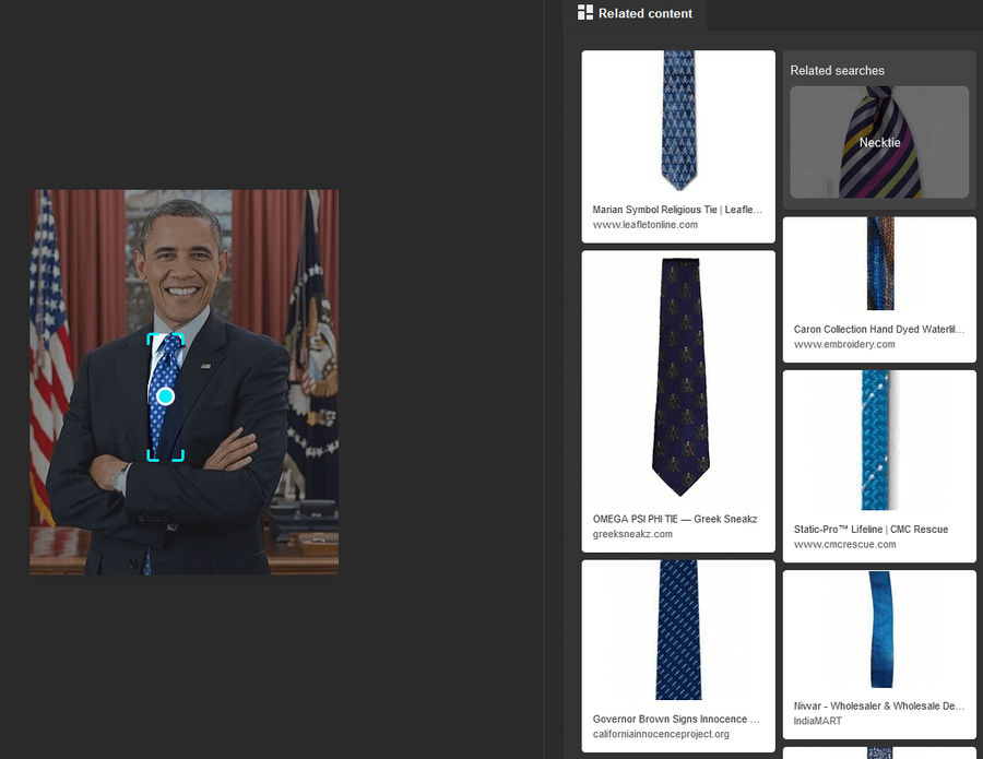 How to narrow down Bing's visual search